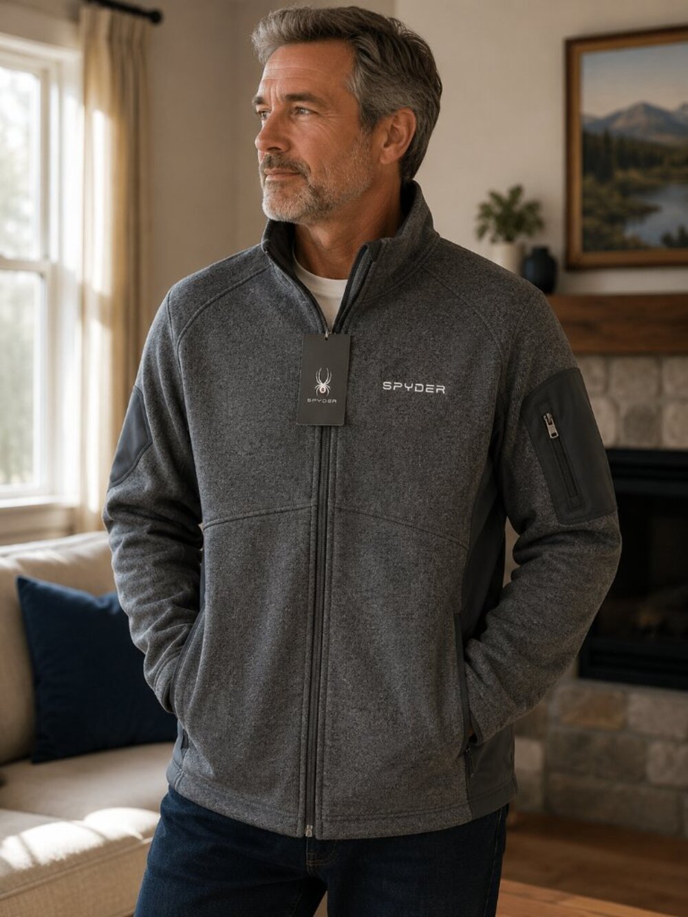 Brand New Spyder Men’s color block full zip jacket size S